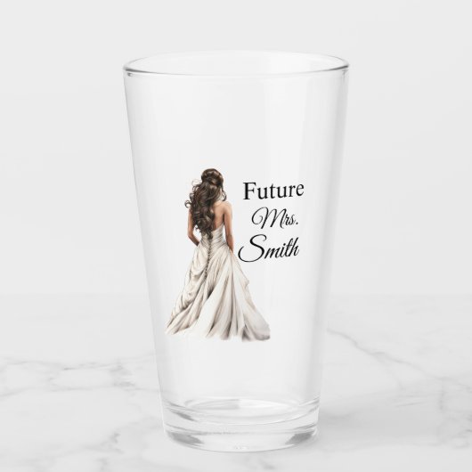 Future Mrs. Bride Glass  Glas (Voorkant)
