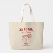 Future Mrs Engagement Custom Name Bride To Be Grote Tote Bag (Achterkant)