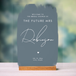 FUTURE MRS Fête des mariées Bienvenue Blanc Dusty