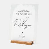 FUTURE MRS Fête des mariées Bienvenue Blanc Noir (Angle)