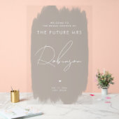 FUTURE MRS Fête des mariées Bienvenue Dusty Beige (Mariage)