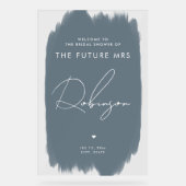 FUTURE MRS Fête des mariées Bienvenue Dusty Blue (Recto)