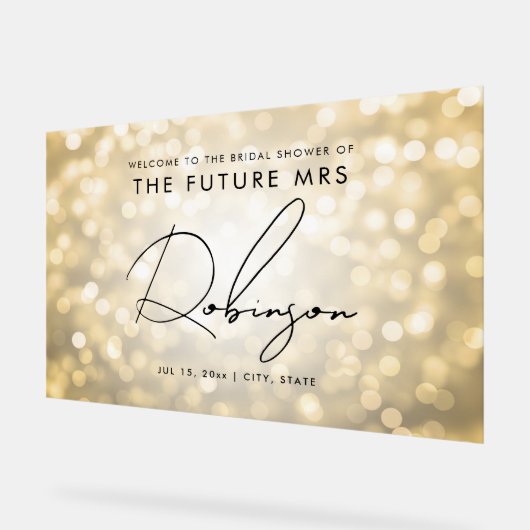 FUTURE MRS Fête des mariées Welcome Gold Lights (Angle)