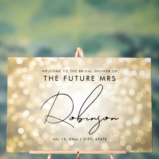 FUTURE MRS Fête des mariées Welcome Gold Lights (Neutre)