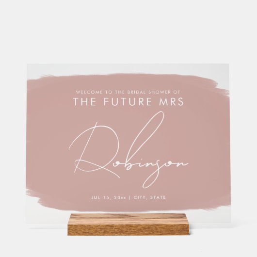 FUTURE MRS Fête des mariées Welcome Paint Blush (Recto)