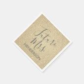 Future Mrs Luxury Gold Sparkle Glitter Servet (Hoek)