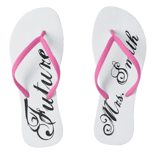 "Future Mrs." Personaliseerbaar Teenslippers (Voetbed)