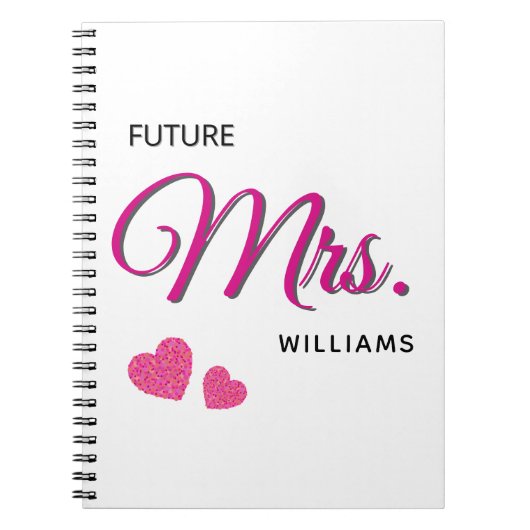 Future Mrs Personalized Wedding Design Notitieboek (Voorkant)