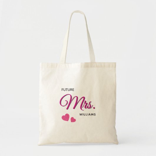Future Mrs Personalized Wedding Design Tote Bag (Voorkant)