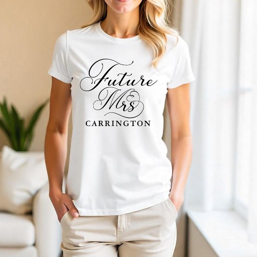 Future Mrs. Shirt – Custom Script Bride T-shirt