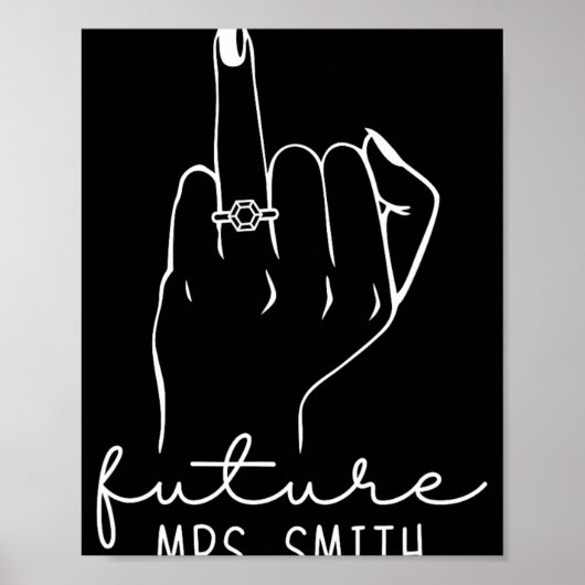 Future Mrs. Smith New Bridal To Be Fiance Bachelor Poster (Voorkant)