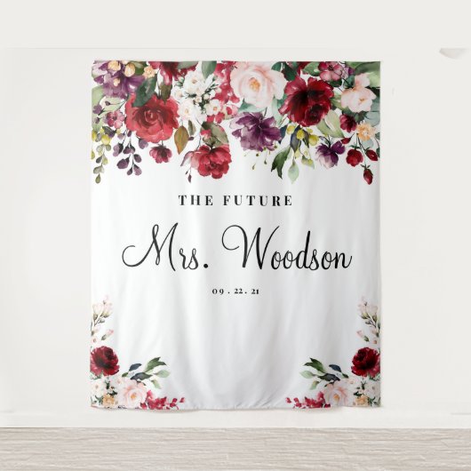 Future Mrs Vrijgezellenfeest Backdrop Foto Booth Wandkleed (Voorkant)