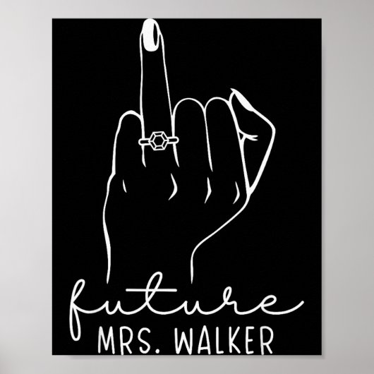 Future Mrs. Walker New Bridal To Be Fiance Bachelo Poster (Voorkant)
