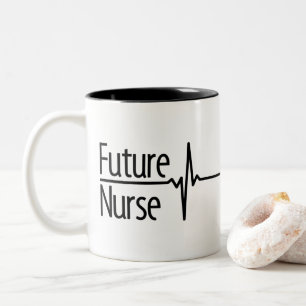 Future Nurse EKG Tweekleurige Koffiemok