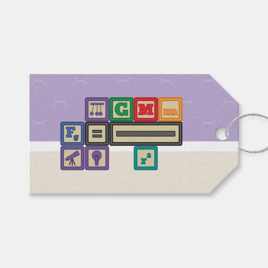 Future Physicist's Blocks Gift Label Cadeaulabel (Voorkant (Horizontaal))