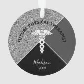 Future physiothérapeute Monogramme d'argent Médica (dos)