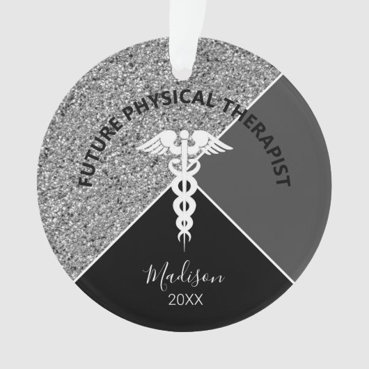 Future physiothérapeute Monogramme d'argent Médica (devant)