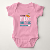 Future Pilot Loading Funny Personalized Unisex Romper (Voorkant)