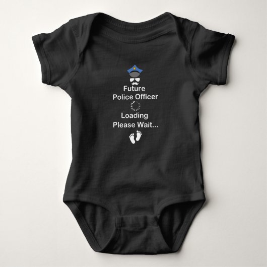 Future Police officer loading please wait... Romper (Voorkant)