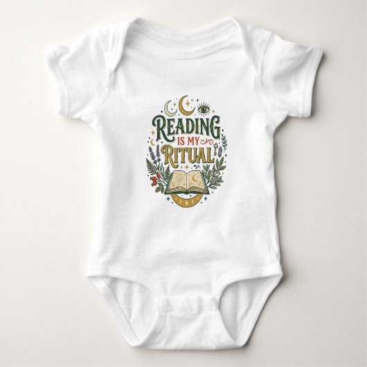 Future Reader Reading Is My Ritual Celestial Book Romper (Voorkant)
