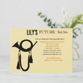 Future Rock Star Baby shower Uitnodiging (Staand voorkant)