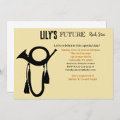 Future Rock Star Baby shower Uitnodiging (Voorkant / Achterkant)