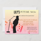 Future Rock Star Baby shower Uitnodiging (Voorkant)