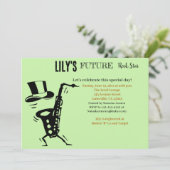 Future Rock Star Baby shower Uitnodiging (Staand voorkant)