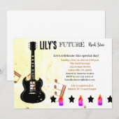 Future Rock Star Baby shower Uitnodiging (Voorkant / Achterkant)