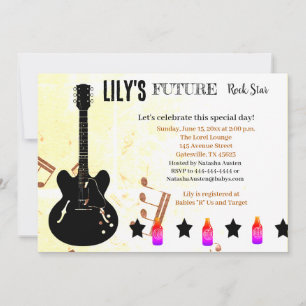Future Rock Star Baby shower Uitnodiging