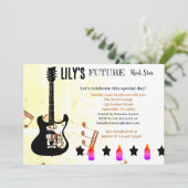 Future Rock Star Baby shower Uitnodiging (Staand voorkant)