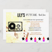 Future Rock Star Baby shower Uitnodiging (Voorkant / Achterkant)