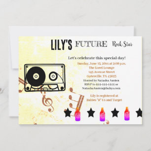 Future Rock Star Baby shower Uitnodiging