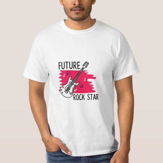 "Future Rock Star Graphic T-Shirt Design" (Devant)