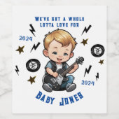 Future Rocker Rock N Roll Lotta Love Baby Boy Wijn Etiket (Enkel label)