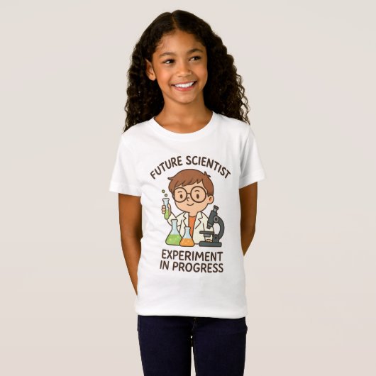 Future Scientist - Experiment in ontwikkeling T-shirt (Voorkant volledig)