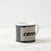 Future SciFi Space, Black Frames on Beige Espresso Kop (Voorkant rechts)