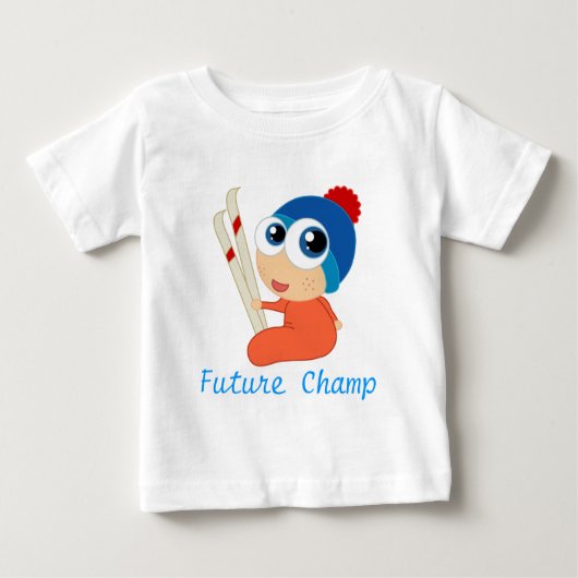 Future Ski Champ Baby Tee Shirt (Voorkant)
