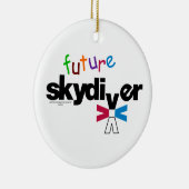 Future Skydiver Keramisch Ornament (Rechts)