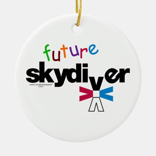 Future Skydiver Keramisch Ornament (Voorkant)