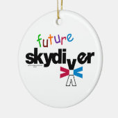 Future Skydiver Keramisch Ornament (Links)