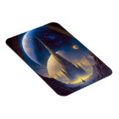 Future Space City Sci-Fi Art Magnet Magneet (Rechterzijde)