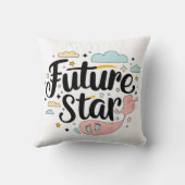 Future Star - grillige Baby Bump Kussen (Achterkant)