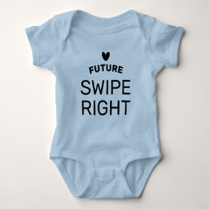 Future Swipe Right baby body voor pasgeboren jonge Romper