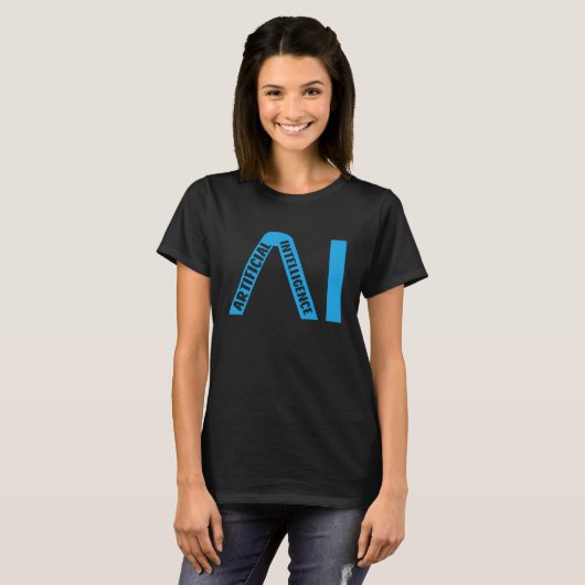 Future Technology Robot Assistant AI Artificial In T-shirt (Voorkant volledig)
