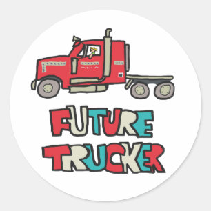 Future Trucker Ronde Sticker