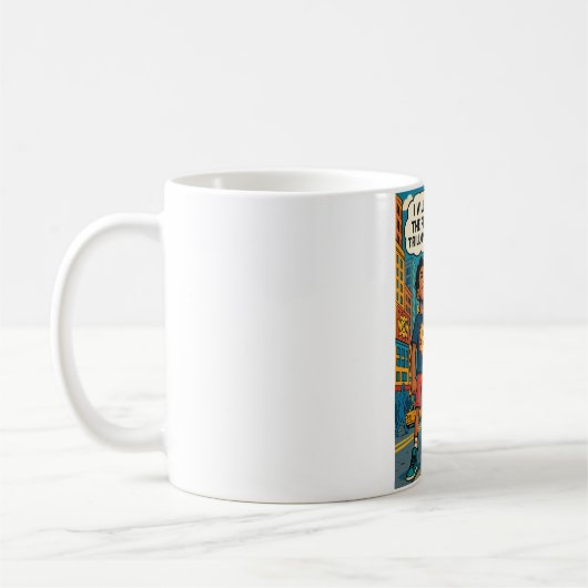 Future Tycoon Retro Pop Art Motivation Mug (Gauche)