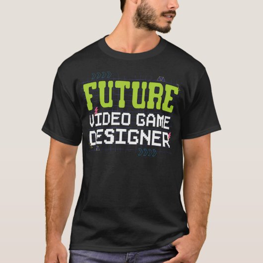 Future Video Game Designer For Kids Game Developer T-shirt (Voorkant)