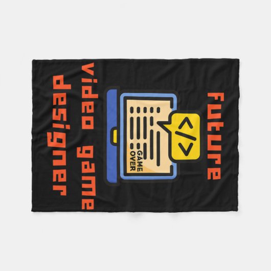 Future Video Game Designer Programmer Coder  Fleece Deken (Voorkant (Horizontaal))