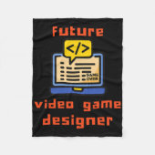 Future Video Game Designer Programmer Coder  Fleece Deken (Voorkant)